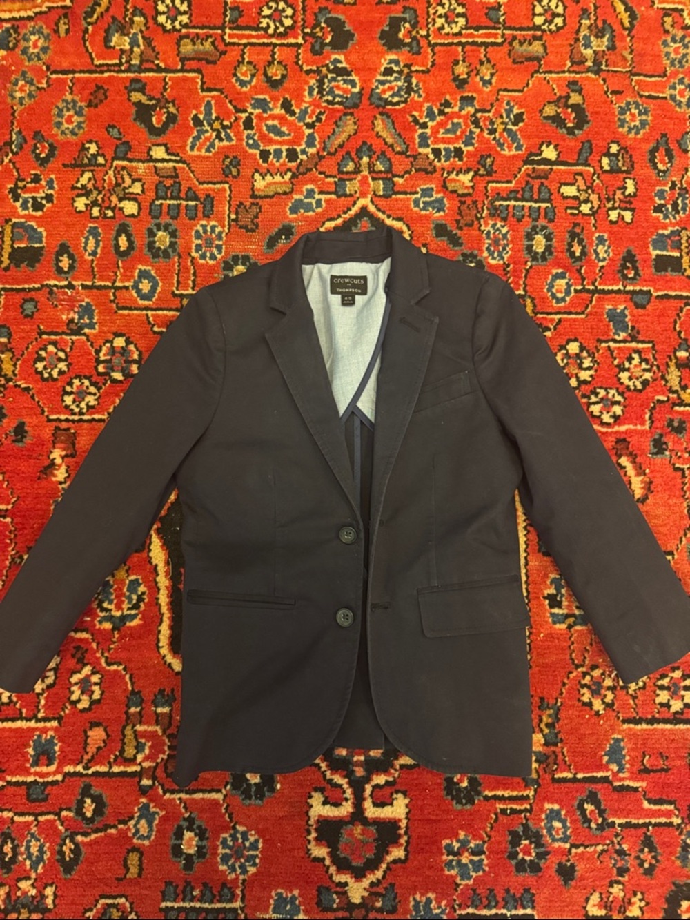 Crewcuts Thompson Boys' Dark Navy Single-Breasted Blazer